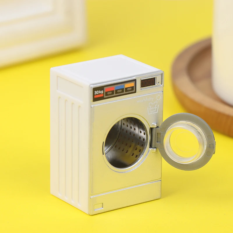 1:12 Кукольный домик Миниатюрная стиральная машина Бытовая техника Прачечная Модель Декор Игрушка