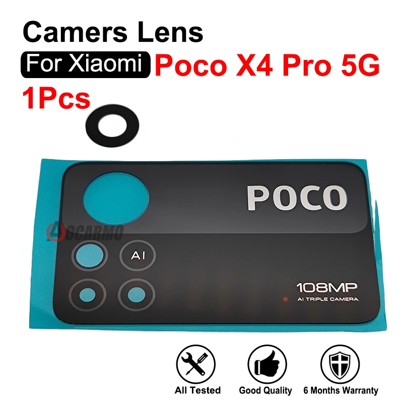 1 шт. Для Xiaomi Mi Poco X4 Pro 5G Задняя основная задняя камера Запасные части объектива задней камеры