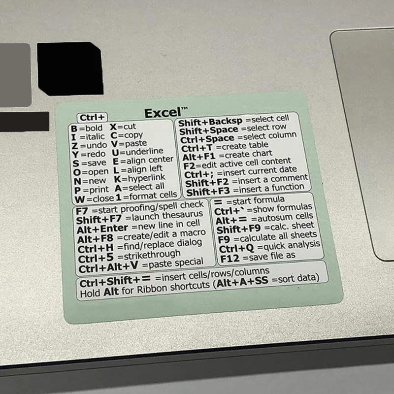 1 шт. Эталонная наклейка для быстрого доступа клавиатуры Клей ПВХ для ПК, ноутбука, настольного офиса, наклейки