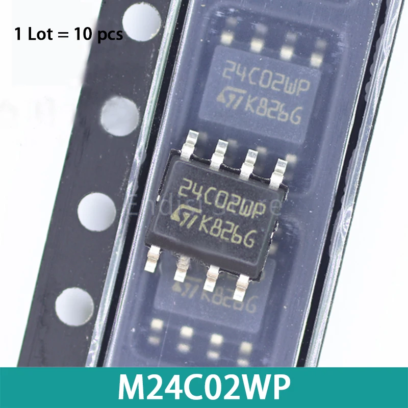 10PCS 24C02WP M24C02-WMN6TP M24C02-FMN6TP 2,5 В ~ 5,5 В 400 кГц Запоминатель SOP-8 Электрически стираемая программируемая память только для чтения