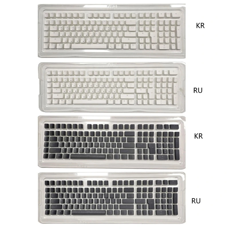 117Key Корейские / русские пудинги Колпачки для клавиш OEM PBT Doubleshots Keycap для механической раскладки клавиатуры RGB с подсветкой Dropship