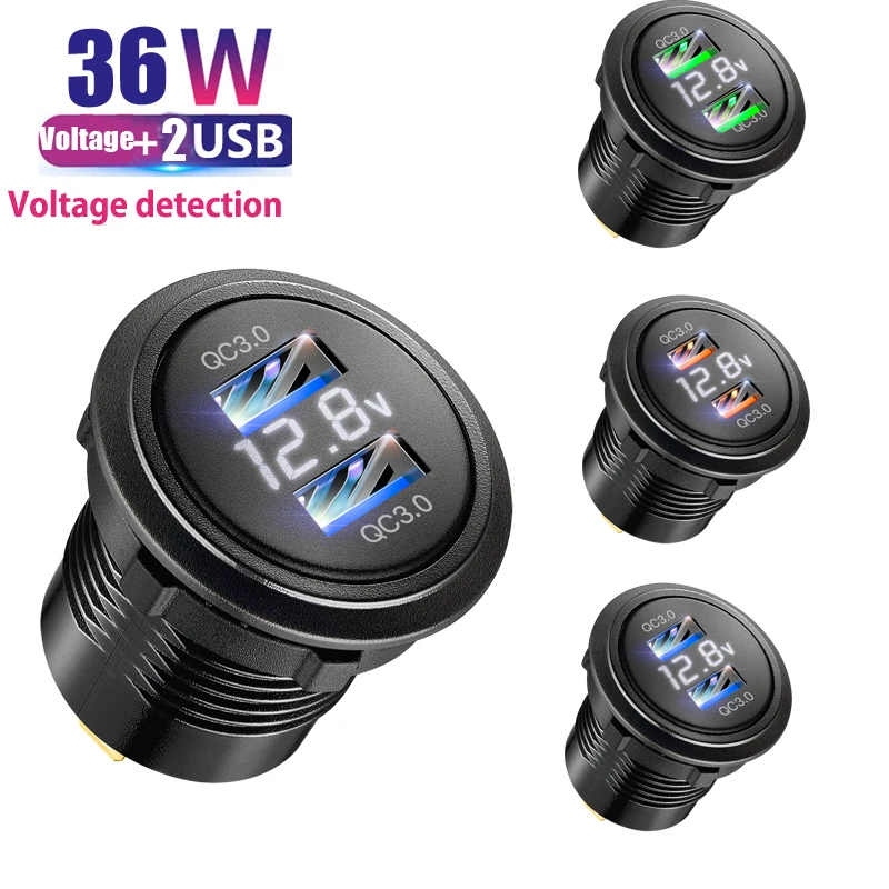 12 В цифровой вольтметр с USB-разъемом для быстрой зарядки Томада USB-адаптер для BMW E46 BMW E61 E60 BMW F30 BMW F10 F20
