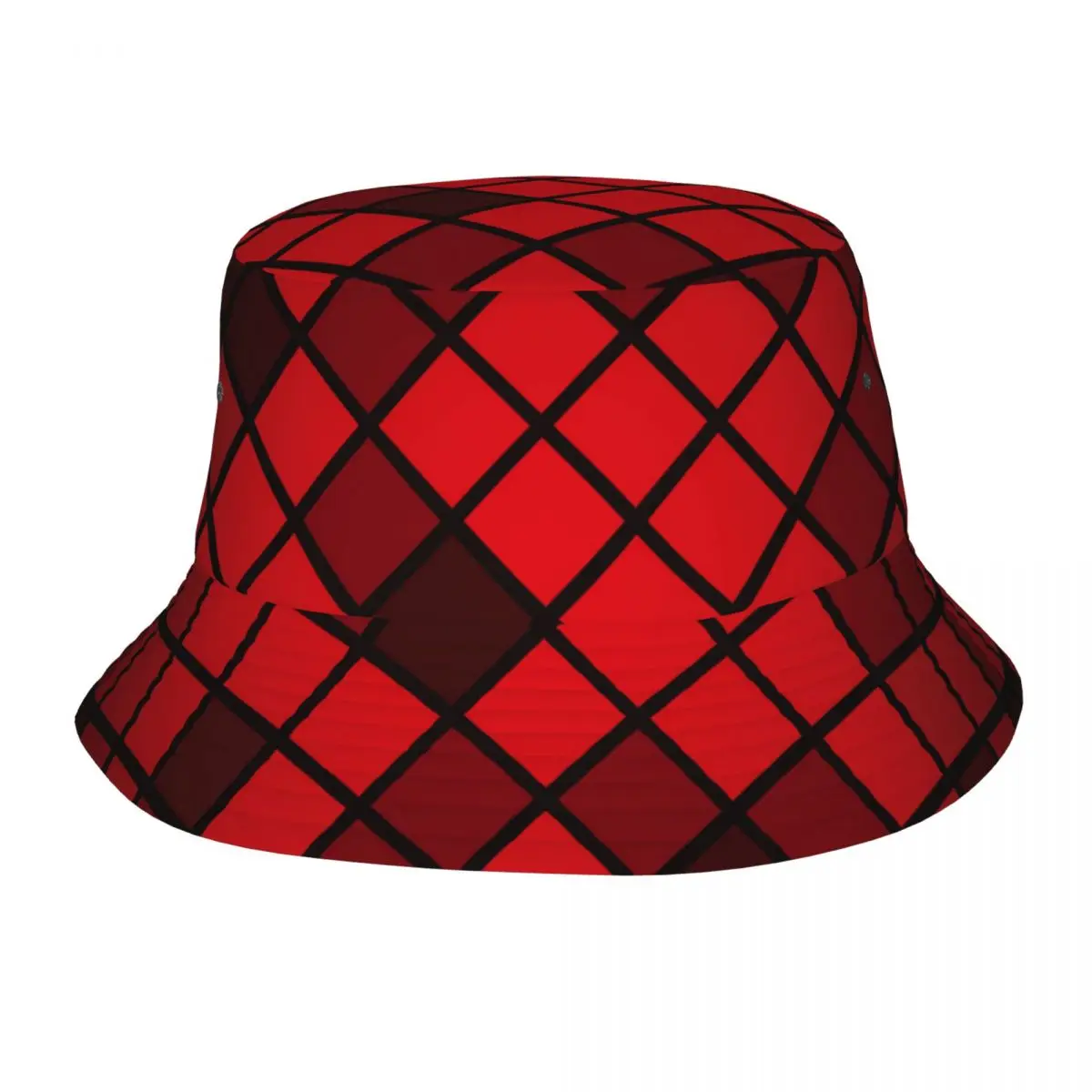 2023 Новая рыбацкая шляпа Унисекс Мода Боб Кепка Красный геометрический хип-хоп Gorros Панама Ветрозащитная шляпа-ведро на открытом воздухе