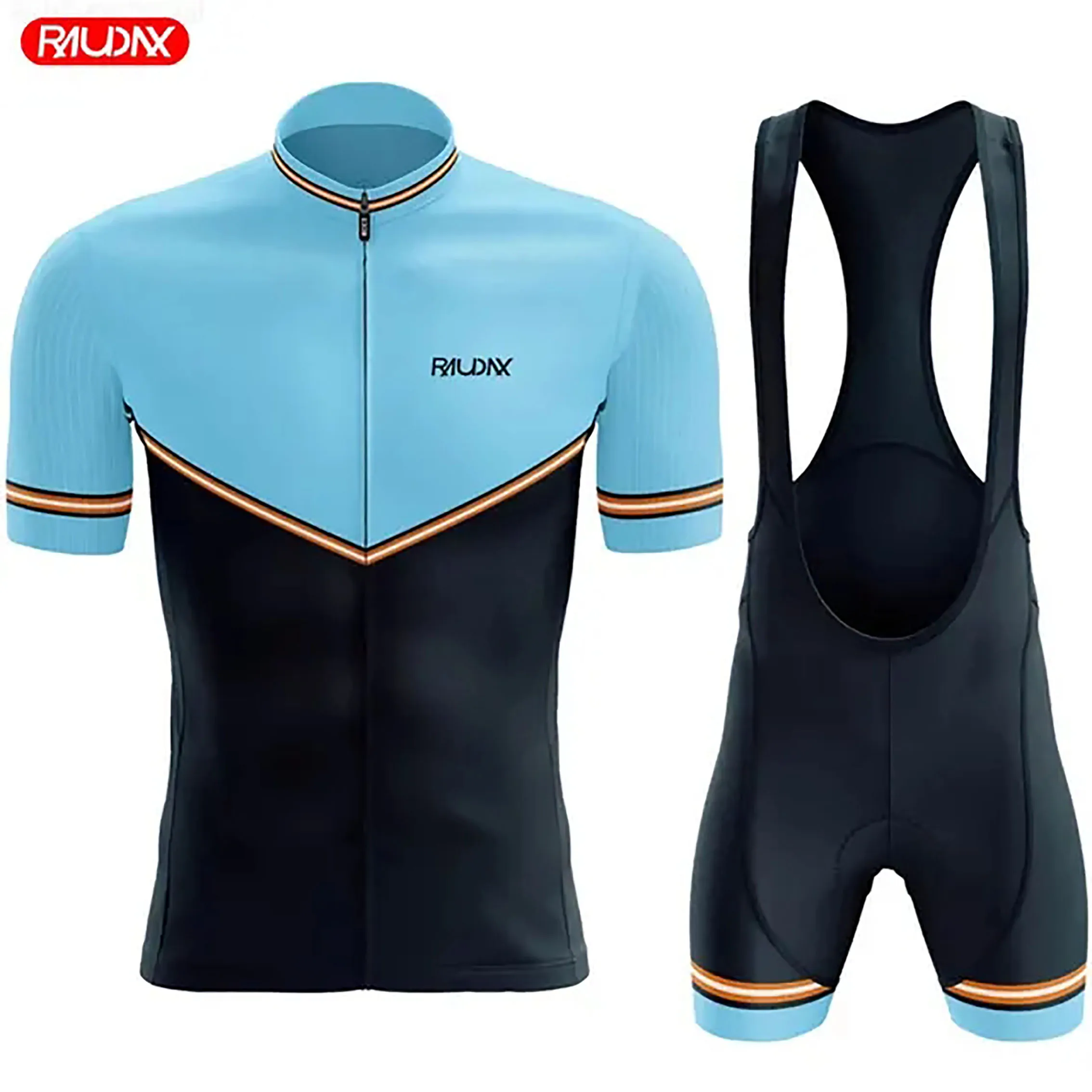 2024 RAUDAX Новая летняя одежда для велоспорта Мужская одежда для гонок с короткими рукавами Быстросохнущий горный велосипед Велоспорт Джерси Комплект