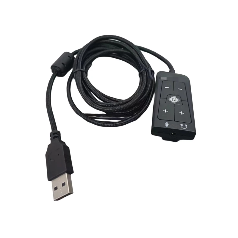 2024 Новая внешняя стереофоническая звуковая карта USB на 3,5 мм Микрофон для наушников Cloud2 7.1 Адаптеры стереозвука
