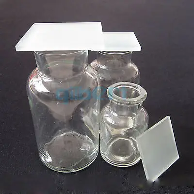  250 мл Нижний диаметр 65 мм Лабораторная стеклянная газовая бутылка для сбора газа с крышкой из матового стекла