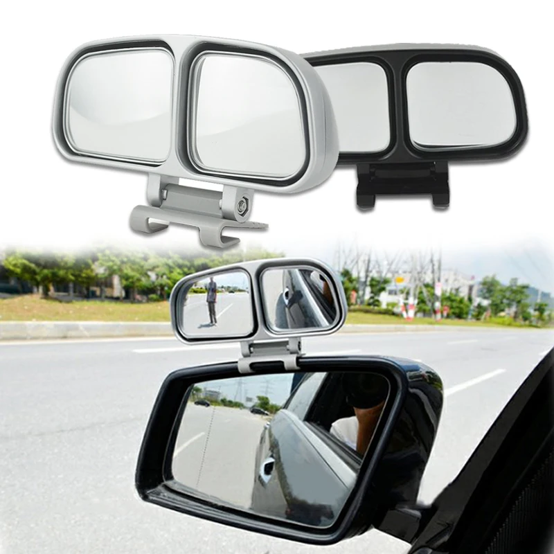 2pcs Автомобильное вспомогательное зеркало заднего вида Вращение на 360 ° Широкоугольное зеркало слепых зон с круглой рамкой для Benz W108 W124 W126 W140