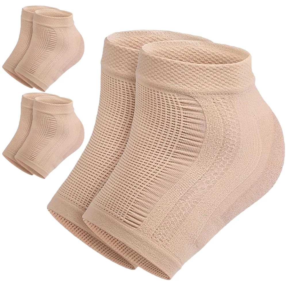 3 пары увлажненные гелевые носки для пяток Эластичный чехол для пятки Портативные носки для пятки Удобные рукава для пятки