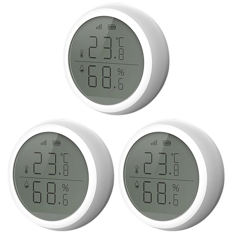 3X Zigbee 3.0 Беспроводной датчик температуры Tuya и приложение Smart Life Датчик температуры и влажности