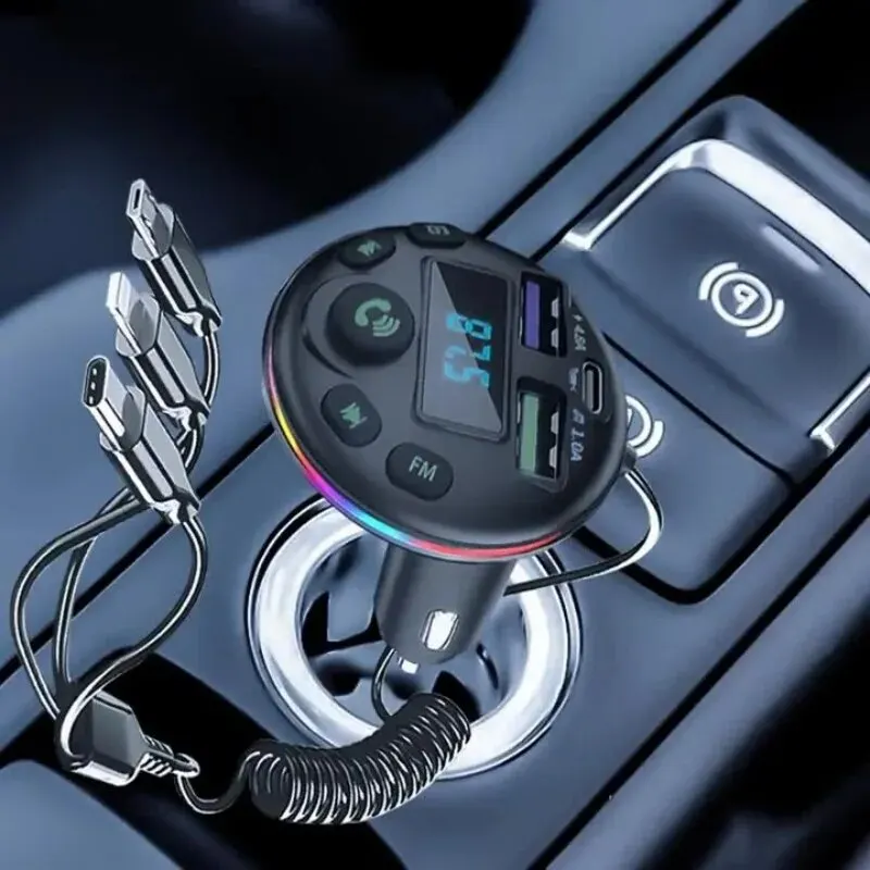 5.0 Авто Bluetooth Быстрая зарядка PD QC Быстрая зарядка Три в одном MP3-плеер Зарядка прикуривателя Многофункциональное автомобильное зарядное устройство
