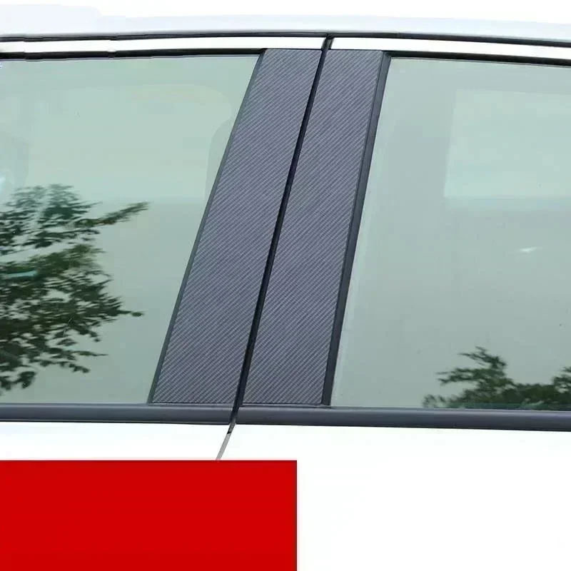 6 шт. Автомобильные стойки Столбы Наклейки Углеродное волокно Черный для Hyundai Sonata 2015 2016 2017 2018 2019 Авто Комплекты отделки колонны дверного окна