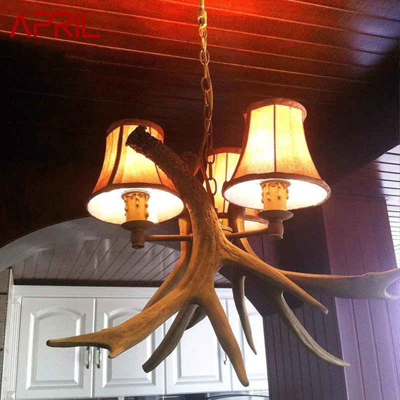 APRIL Современная люстра Подвесной светильник LED Antler Креативный подвесной потолочный светильник для домашней столовой Декоративные светильники