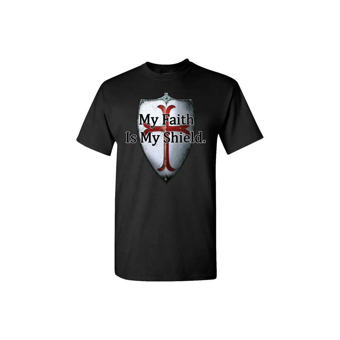 Crusader Knights Templars Chirstian Cross Shield Футболка 100% хлопок с круглым вырезом Лето с коротким рукавом Повседневная мужская футболка Размер S-3XL
