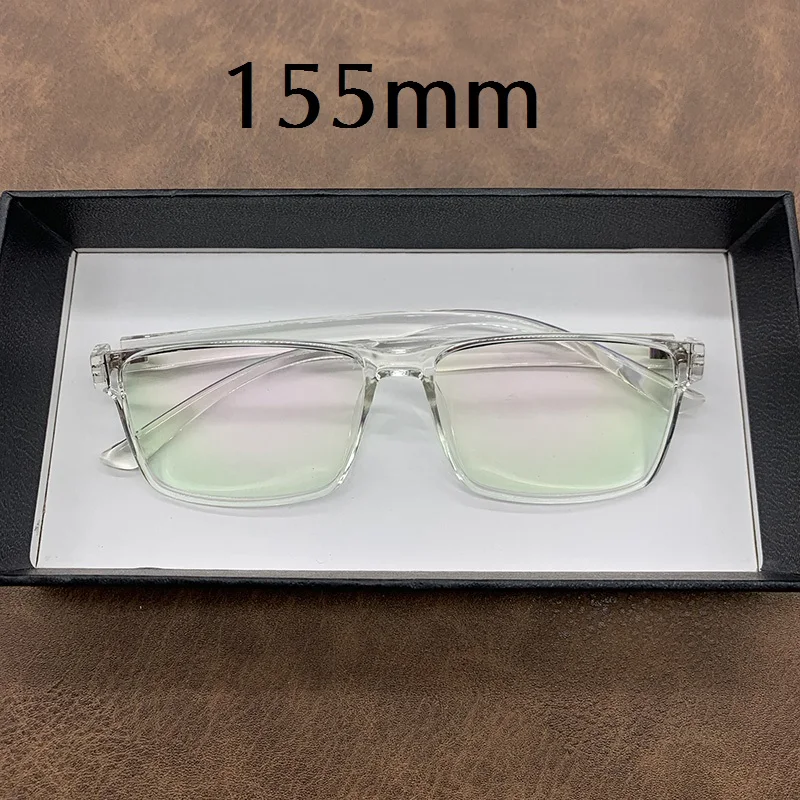 Cubojue 155 мм Большие очки для чтения +100 150 200 250 Прозрачные оправы для очков Мужчины TR90 Мужской Большой Большой Широкий