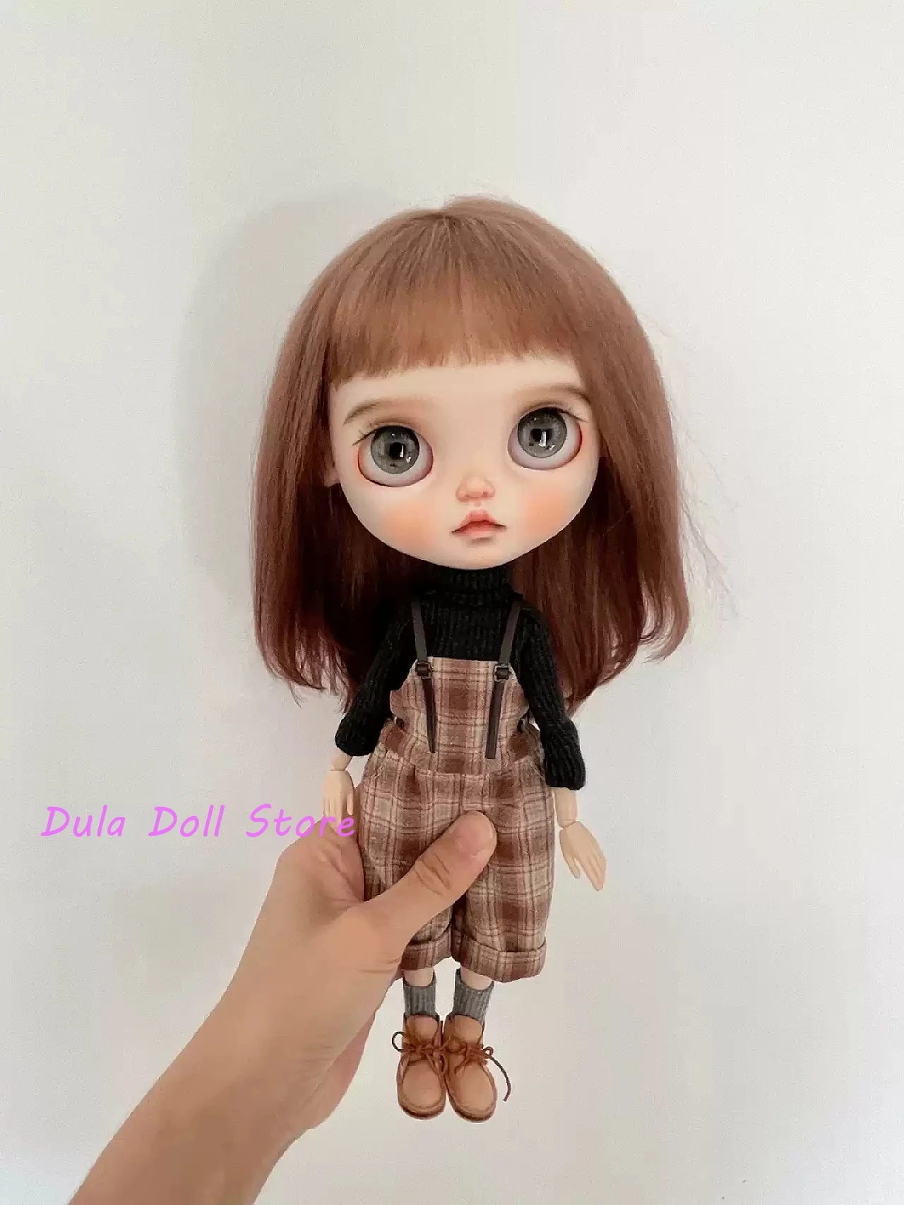 Dula Doll Одежда Платье Клетчатый костюм с нагрудником ob24 ob22 Azone Licca ICY JerryB 1/6 Bjd Аксессуары для куклы