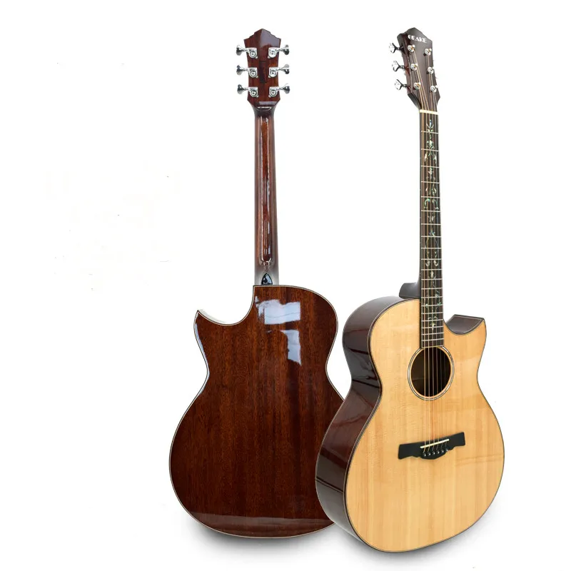 Geake S-714C Высококачественные все твердые гитары 40-дюймовая акустическая гитара ручной работы Еловый корпус
