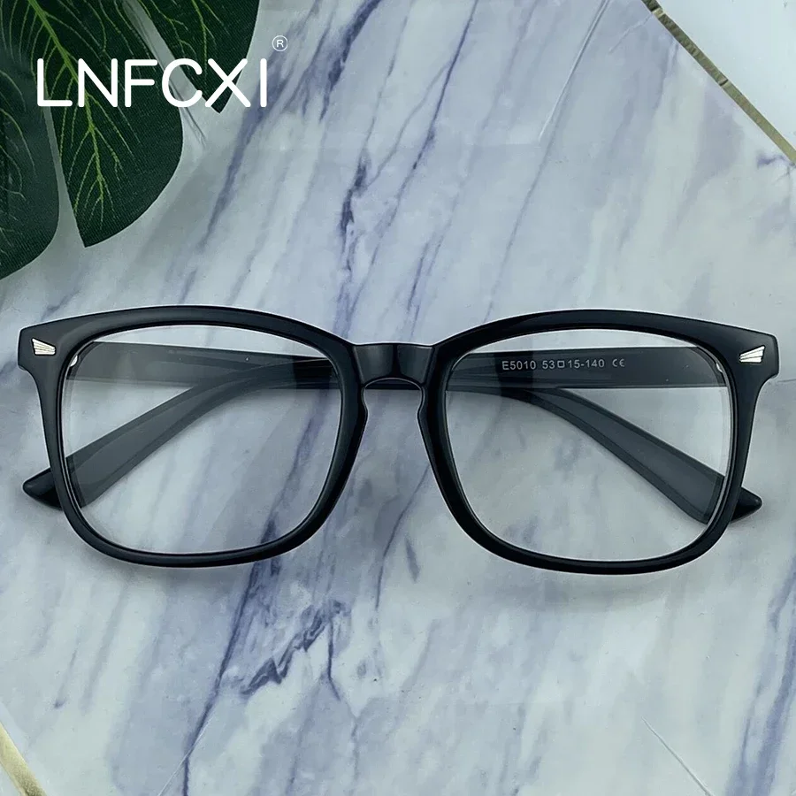 LNFCXI Новые ретро компьютерные очки Мужские оправы для очков Женщины с бесплатным кожаным чехлом 1 шт.