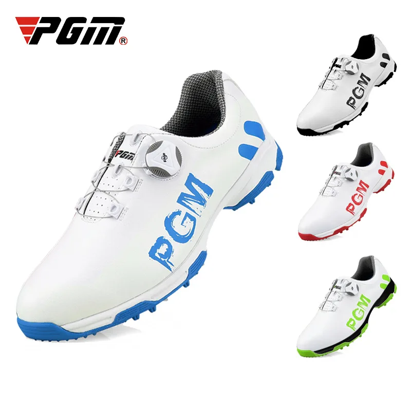PGM Мужская обувь для гольфа Водонепроницаемая дышащая обувь для гольфа Мужские вращающиеся шнурки Спортивные кроссовки Нескользящие кроссовки XZ103