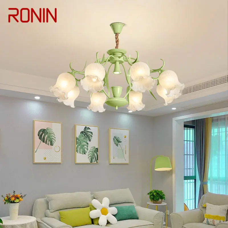 RONIN Подвесной светильник в современном стиле Свежая творческая ароматерапевтическая свеча Светодиодная потолочная люстра Декор лампы для домашней спальни