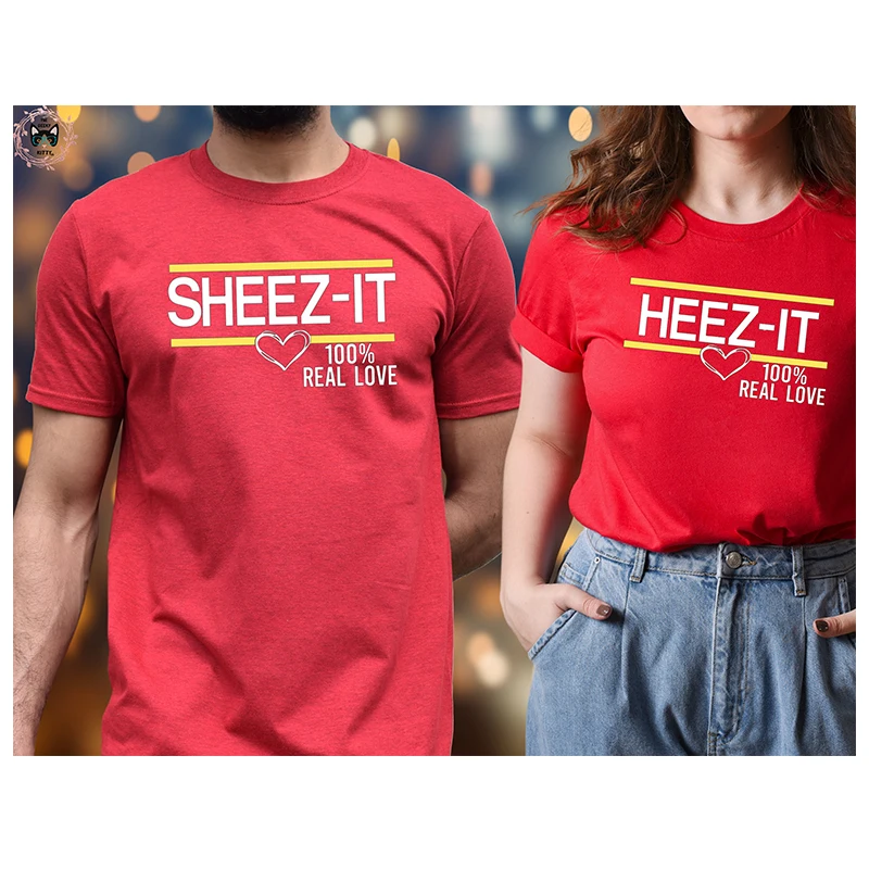 Sheez-it 100% настоящая любовь пара футболка хлопок лето мода любитель одежда харадзюку о шея подарок на день святого валентина футболки топы