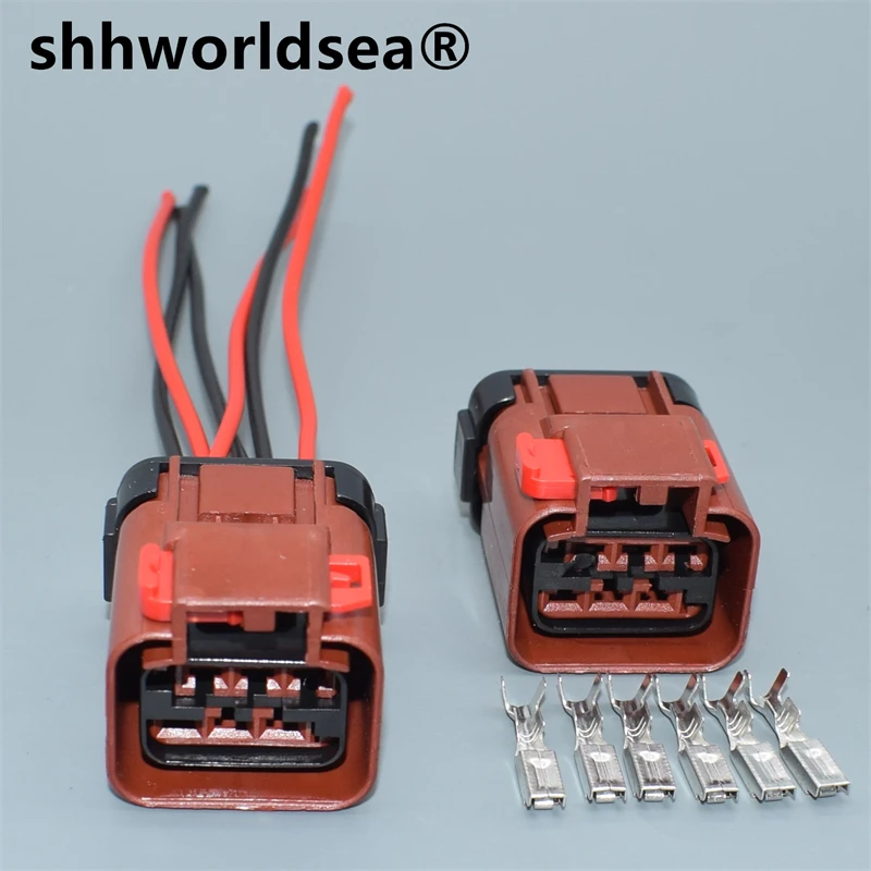 shhworldsea 6pin 2,8 мм женский автоматический электрический корпус штекер проводка кабель негерметичный разъем 54200608