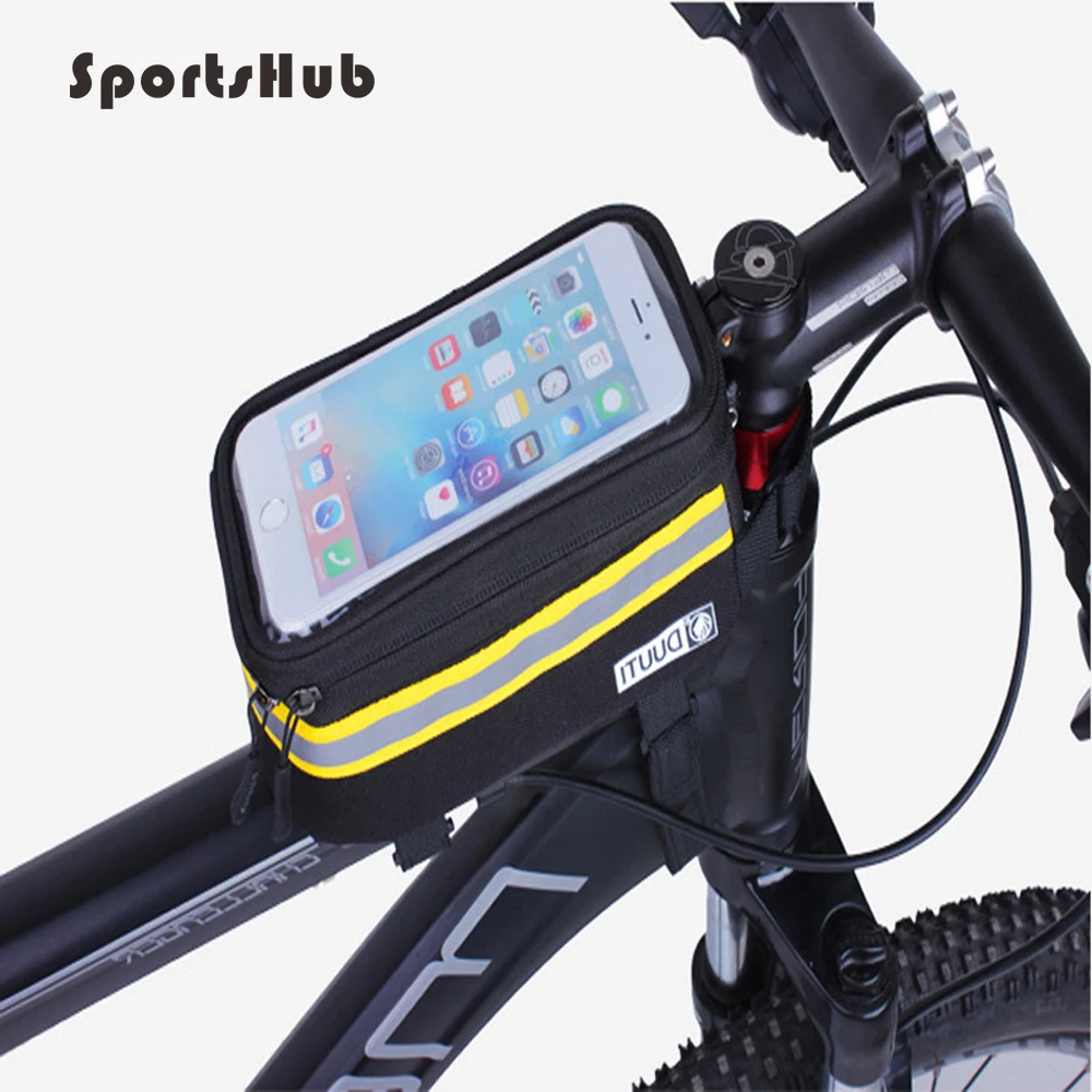 SPORTSHUB Обновление Непромокаемый / светоотражающий велосипед Велоспорт Велосипедная сумка Велосипедная седельная сумка Сенсорный экран Аксессуары для велосипедов C0005-1