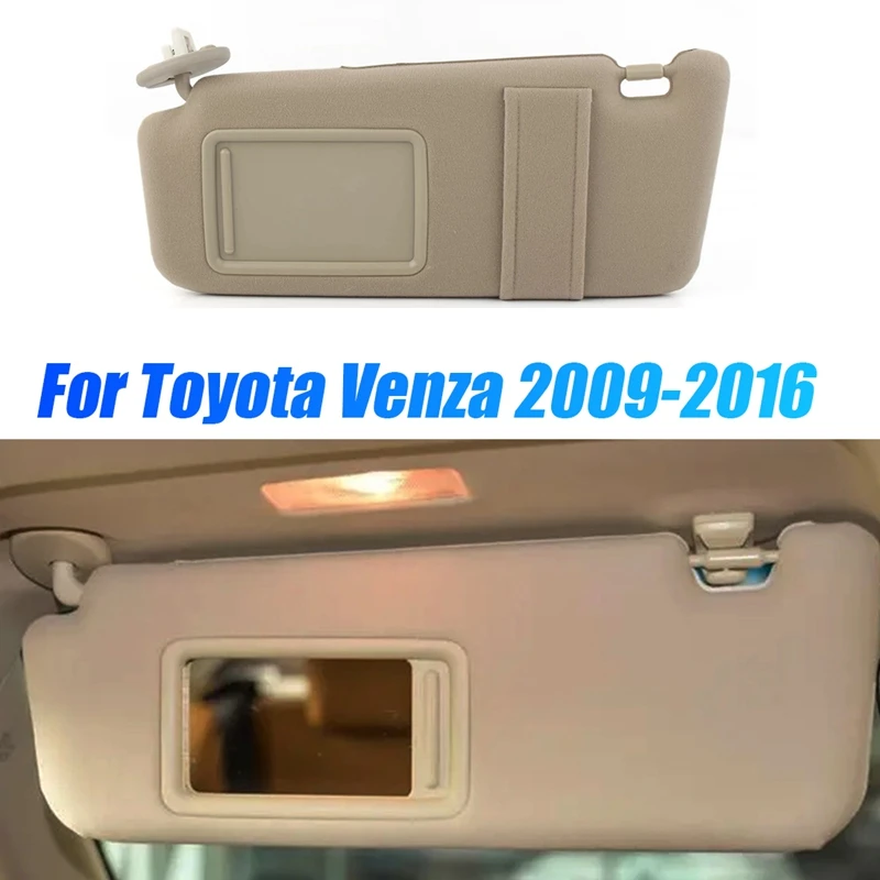 Автомобильные запчасти Левый солнцезащитный козырек со стороны водителя с зеркалом 74320-0T021-A1 для Toyota Venza 2009-2016 Солнцезащитный козырек 74320-0T020