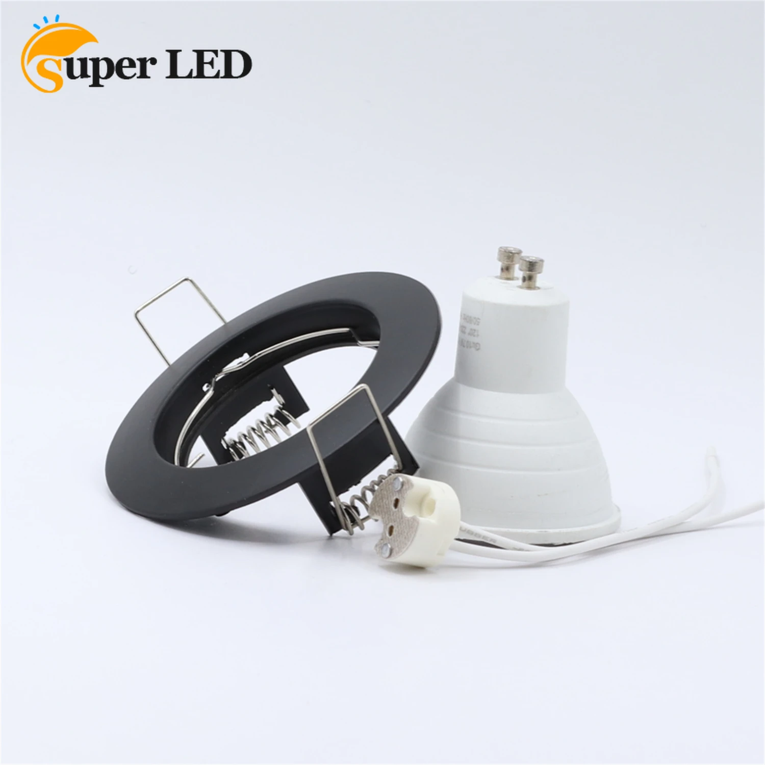Алюминиевый светодиодный галогенный квадратный трубный встраиваемый MR16 GU10 Прожектор Потолочный светильник Корпус Светодиодный черный потолочный светильник для дома