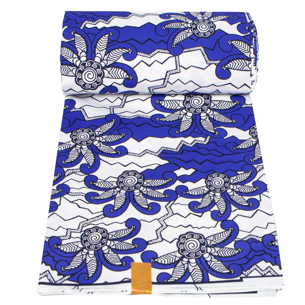 африканский принт сине-белая ткань батик Анкара ткань для одежды Анкара голландский воск высокого качества