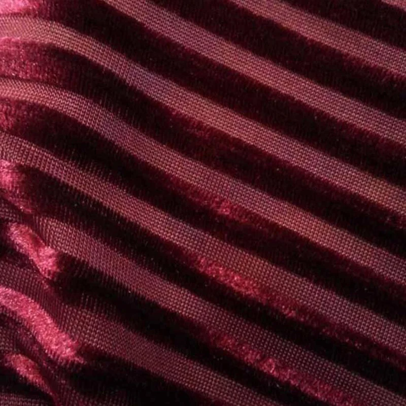 Бархатная ткань Эластичная великолепная шелковистая полосатая ткань для платья Роскошный мягкий бархат Домашний текстильный занавес