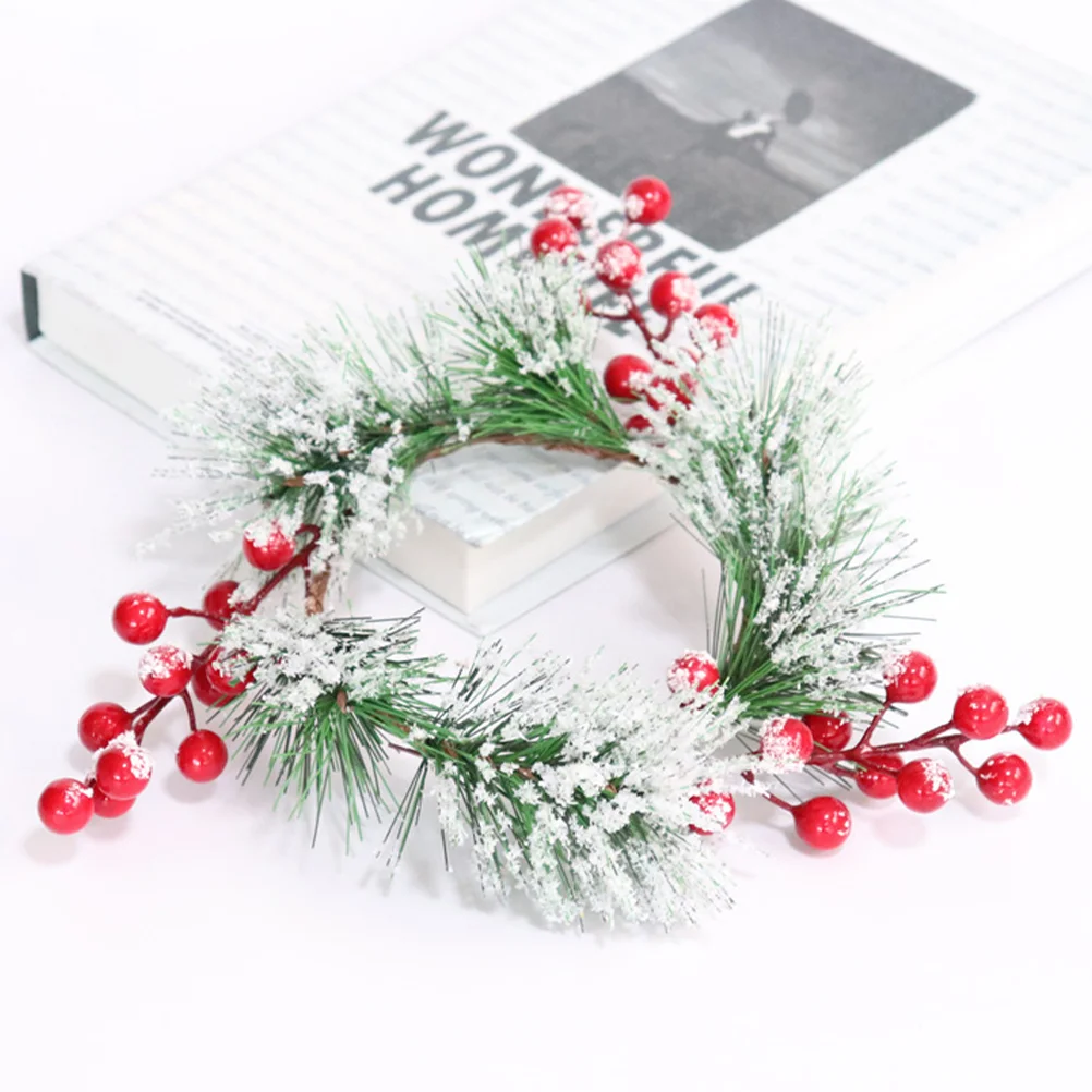 белый белоснежный красный фруктовый гирлянда украшения рождественские кольца свечи искусственные рождественские венки пенопласт