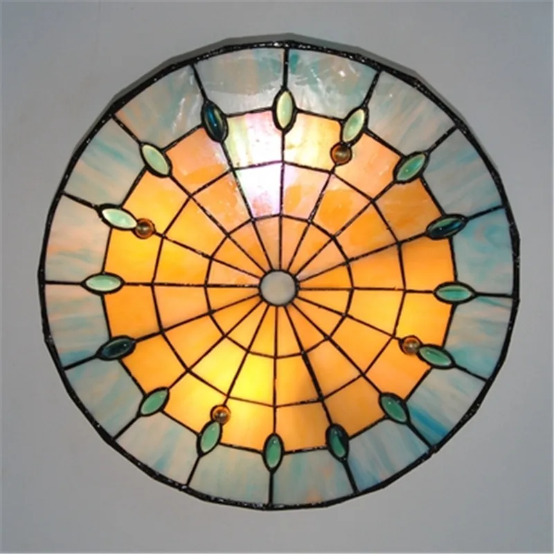 Винтажный стеклянный потолочный светильник турецкий дизайнер тиффани лампа для освещения спальни Украшение гостиной столовой кухонный свет