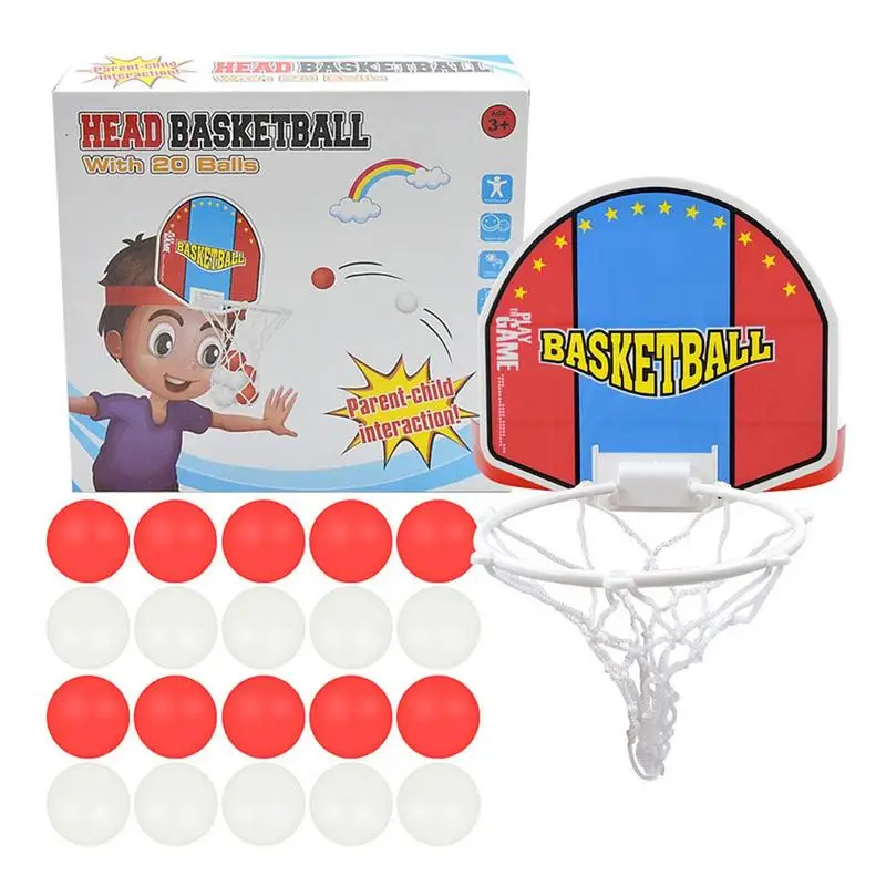  голова обруч баскетбольная игрушка регулируемая корзина сетка мяч для детей взрослых вечеринка игровая деятельность красная спортивная игрушечная игра