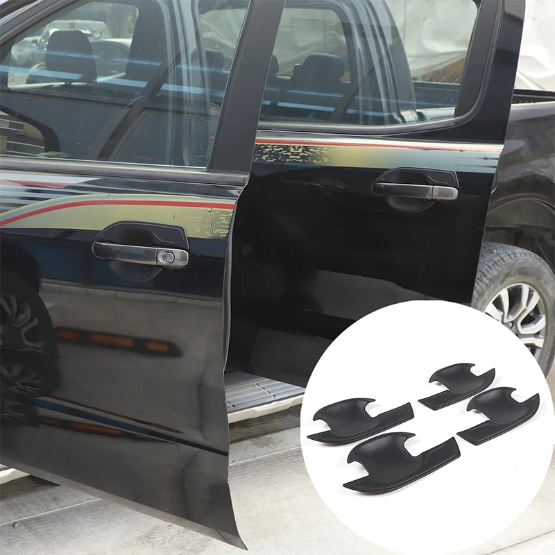 Для Ford Ranger 2015-2021 ABS Black Car Наклейка защиты наружной двери чаши Аксессуары для модификации экстерьера