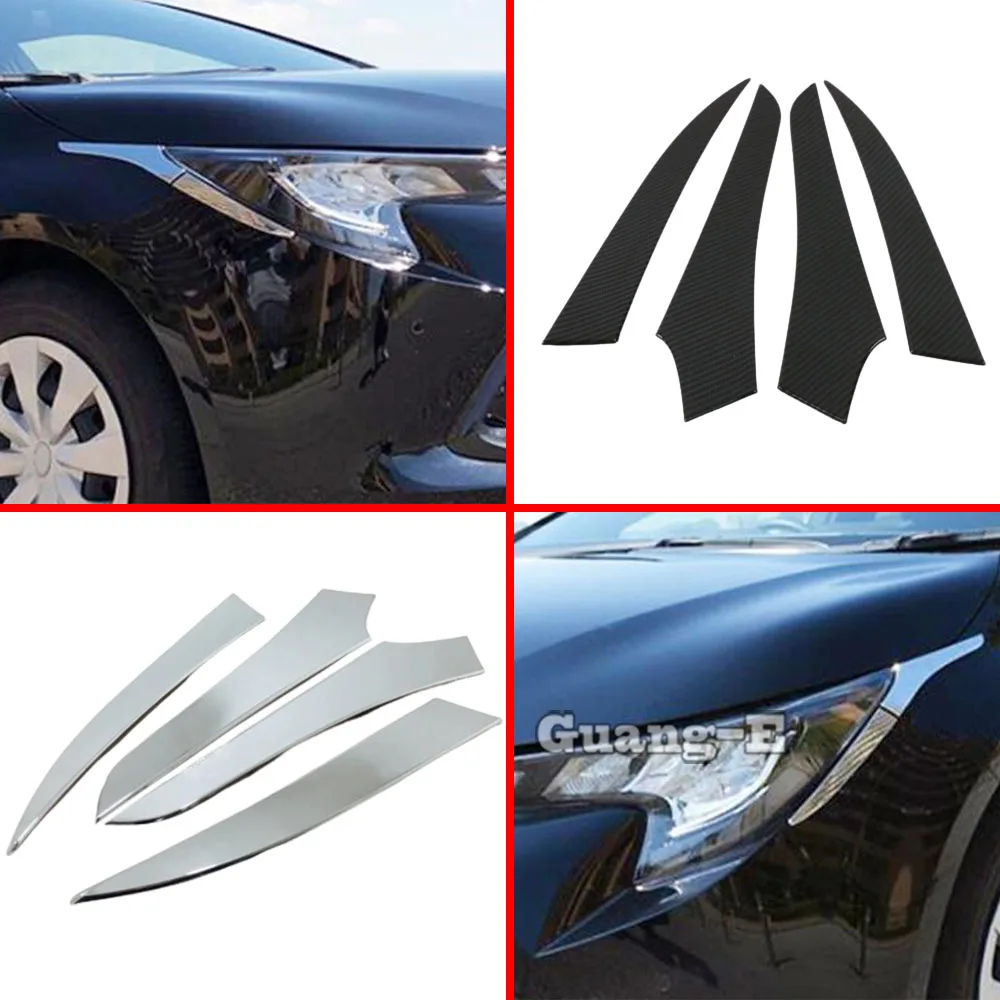 Для Toyota Corolla Altis 2019 2020 2021 2022 Автомобильная фара Крышка для бровей ABS Хром Фары Аксессуары Аксессуары ABS Наклейки Капот