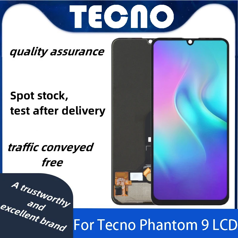 Для ЖК-экрана Tecno Phantom 9 AB7 из оригинального материала AMOLED и дигитайзера в сборе