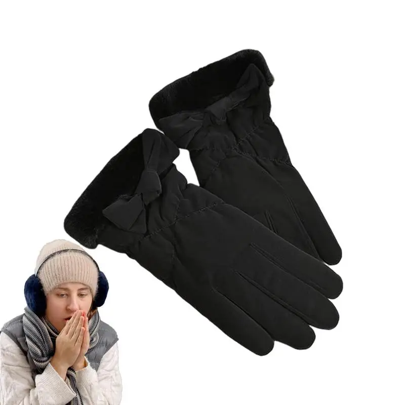 Женские перчатки Сенсорный экран Теплые перчатки для зимы Эластичные спортивные теплые и ветрозащитные зимние перчатки для садоводства Катание на лыжах Вождение