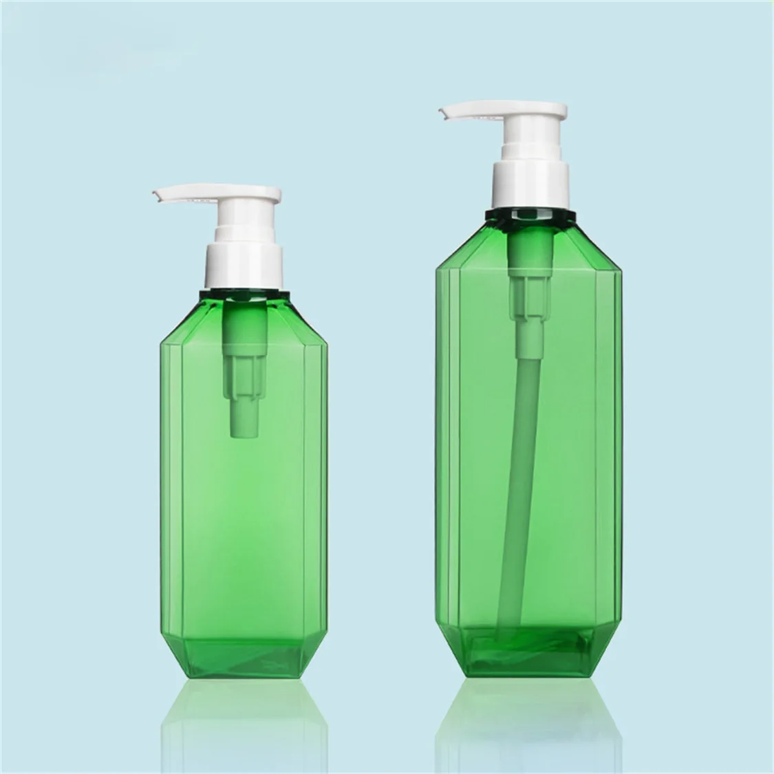  Зеленый 500 мл шампунь суббутылка 700 мл кондиционер лосьон суббутылка petg полупрозрачная зеленая пластиковая бутылка