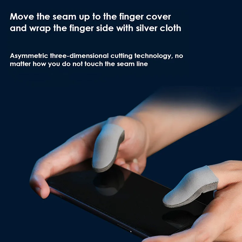  Игровые чехлы для пальцев Нескользящие дышащие с высокой чувствительностью для Pubg Gaming Finger Finger Sleeve Ультратонкий 3D-сенсорный экран