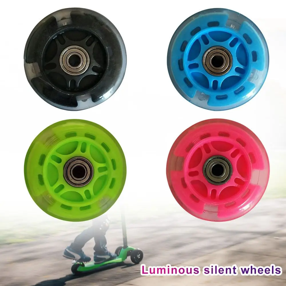 Игрушки Подарки 4 цвета Светлые колеса для скейтбордов Светодиодное колесо для скутера Подшипники для скутера Колесо для скутера