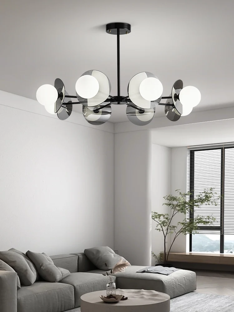 Итальянский свет роскошная люстра для гостиной высокого класса, высококачественная современная медь, креативная ваби-саби, ветровое стекло, лампы для спальни