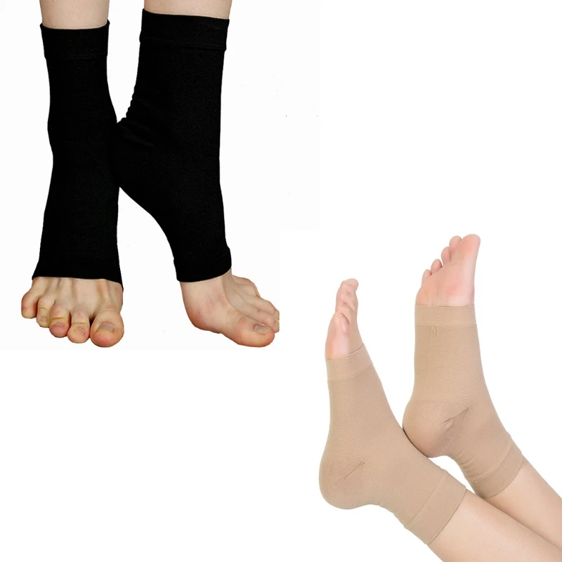 Компрессионный рукав голеностопного сустава Открытый носок Компрессионные носки для отека, подошвенного фасциита, растяжения связок, невропатии, ортеза стопы 28ED