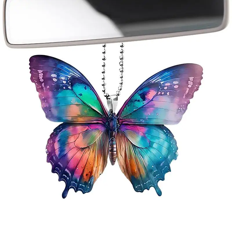 креативный кулон бабочки для зеркала заднего вида фея бабочка авто подвесной орнамент брелок кулон