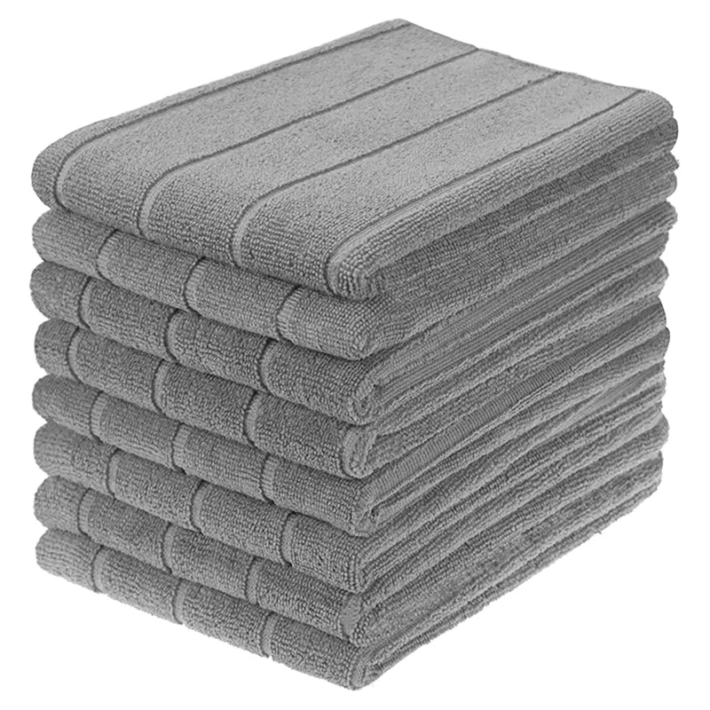  Кухонные полотенца из микрофибры - мягкие, супервпитывающие и безворсовые кухонные полотенца - 8 упаковок прочных