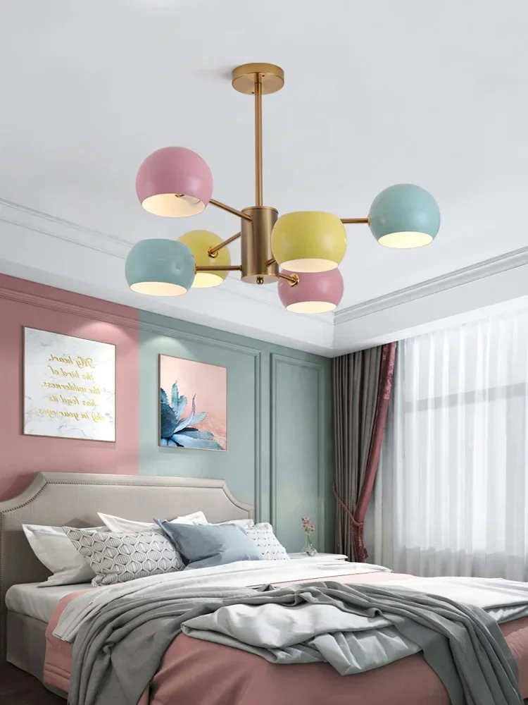Лампа для детской комнаты Уютная и романтичная люстра для спальни мальчиков и девочек Главная спальня Nordic Princess Lamp