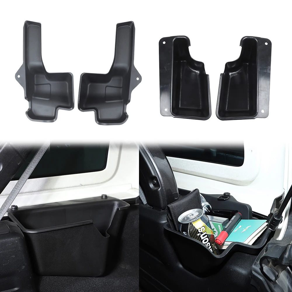 Левый правый багажник Органайзер Держатель телефона для Jeep Wrangler JL 2018-2023 Авто Задний багажник Коробка для хранения Аксессуары для интерьера Черный