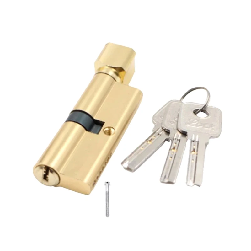 Металлический медный 70 цилиндр замка с набором ключей для домашней безопасности Межкомнатные двери Спальня Офис Ванная комната Кухня Деревянные двери
