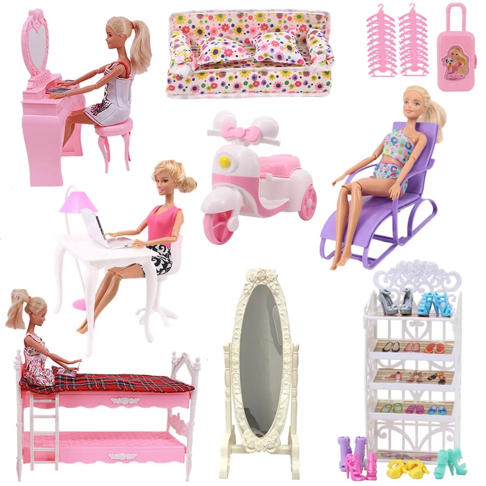 Мини Мебель Для Барби Кукла Дом Стул Обувь Скейт Одежда Для Барби Аксессуары для куклы Kelly 1:12 Кукла DIY Игрушки для девочек