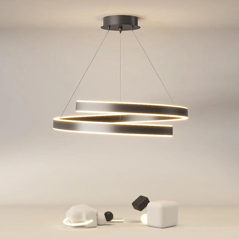 Минималистичная столовая Подвесные светильники Креативный дизайнер Современная люстра для спальни Гостиная Обеденный стол Лампа для столовой