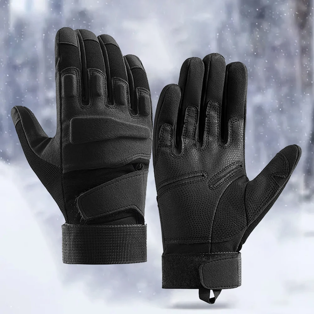 Мужские флисы Утолщенные перчатки на полного/половиной пальца Ветрозащитные термотеплые перчатки для активного отдыха